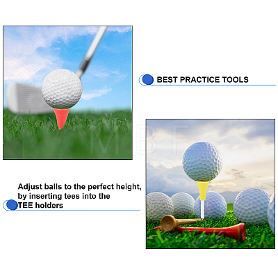 CHGCRAFT 12Pcs Two-tone Plastic Golf Double Tees AJEW-CA0001-62-1