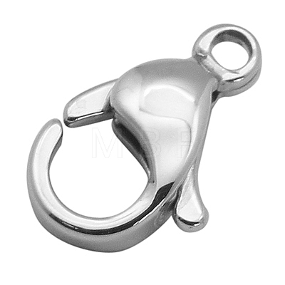 Tarnish Resistant 304 Stainless Steel Lobster Claw Clasps STAS-AB25-1