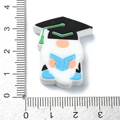 Graduation Theme Silicone Beads SIL-G010-01B-1