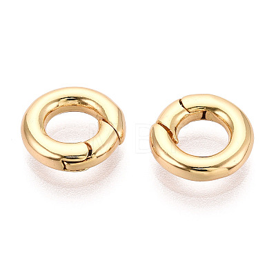 Brass Spring Gate Rings KK-T078-20G-01-1