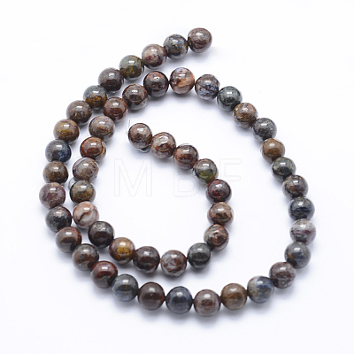 Natural Pietersite Beads Strands G-P336-01-8mm-1