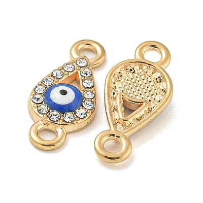 Alloy Blue Enamel Evil Eye Connector Charms ENAM-S003-03H-1