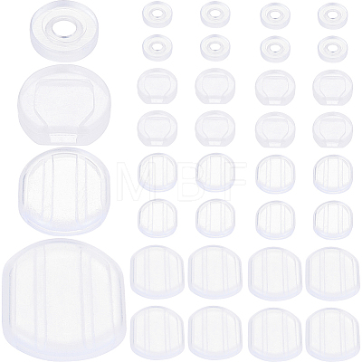 SOFPLATE 120Pcs 4 Style Silicone Clip on Earring Pads FIND-SP0001-01-1