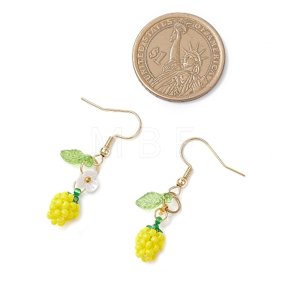 Handmade Glass Seed Beads Apple Dangle Earrings EJEW-MZ00575-03-1