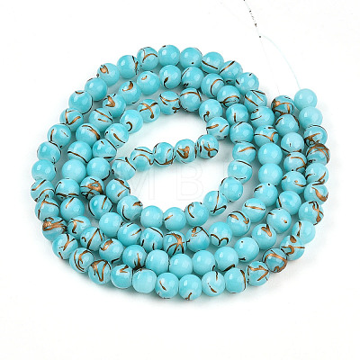 Baking Paint Glass Beads X1-DGLA-N010-8mm-03-1