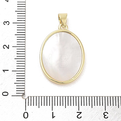 Rack Plating Brass Pave Shell Pendants KK-Z064-28G-010-1