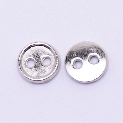 Alloy Mini Buttons PALLOY-WH0076-49B-P-1