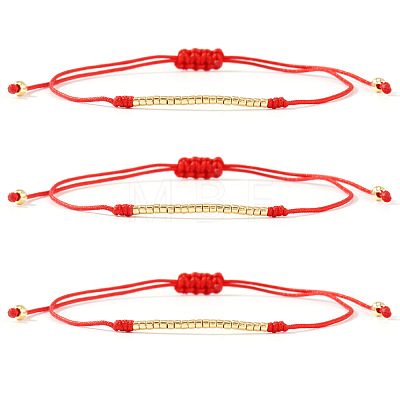 3Pcs Plastic Beads Braided Bead Bracelets CF6831-2-1