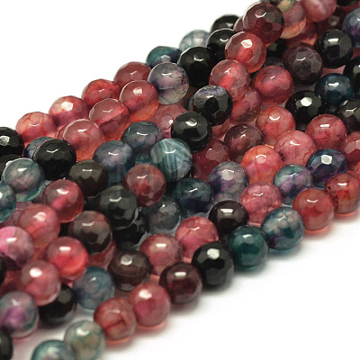 Natural Agate Beads Strands G-H1593-10mm-10-1