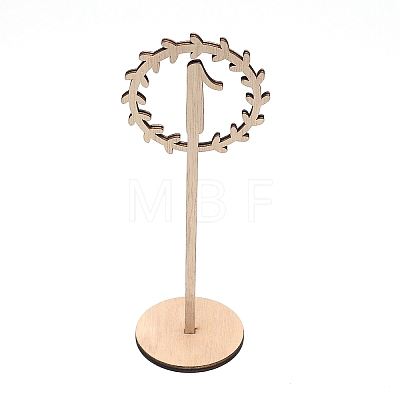 Wooden Table Plate Display Decoration DJEW-WH0015-09A-1