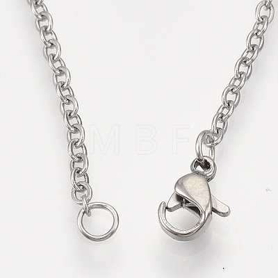 Non-Tarnish 201 Stainless Steel Pendant Necklaces NJEW-T009-JN052-1-40-1