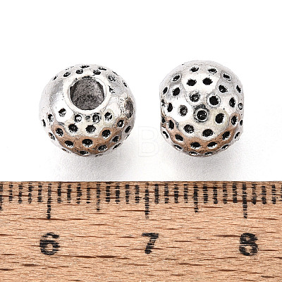 Textured Tibetan Style Alloy Beads PALLOY-T093-30AS-1