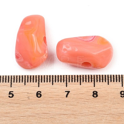 Opaque Acrylic European Beads OACR-G064-10A-1