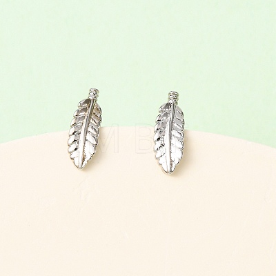 Brass Stud Earrings EJEW-L278-08P-1