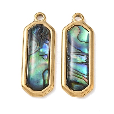 Natural Paua Shell Pendants SH-CBA11D7-32B-G-1