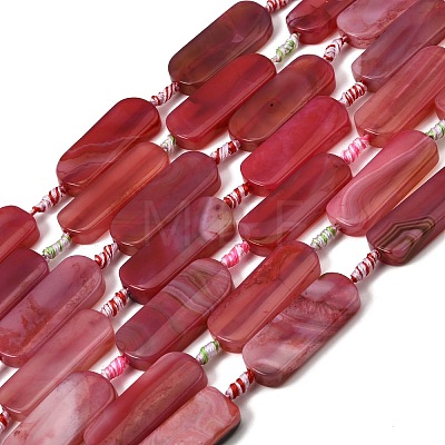 Dyed & Heated Natural Banded Agate Beads Strands GG-CBAB9C6-D04-01-1