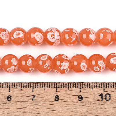 Baking Paint Glass Beads Strands DGLA-N015-8mm-04-1