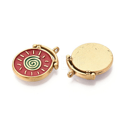 304 Stainless Steel Enamel Pendants STAS-N124-35B-G-1