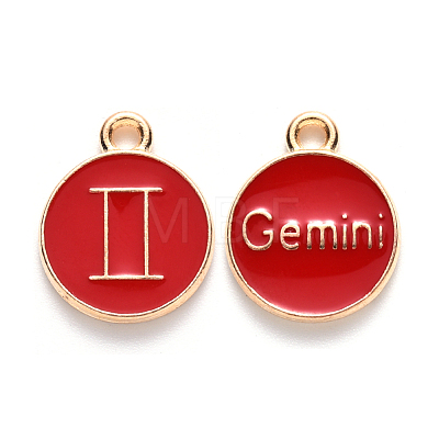Alloy Enamel Pendants ENAM-S124-01B-07I-1