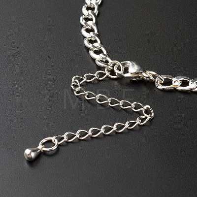 Handmade 304 Stainless Steel Curb Chains Bracelets Making Accessories AJEW-JB01021-1