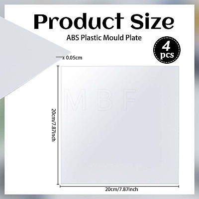 4 Sheets ABS Plastic Mould Plates DIY-OC0015-88A-1