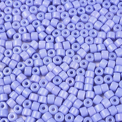 Opaque Baking Paint Glass Seed Beads SEED-T008-02R-1