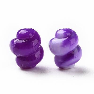 Two Tone Opaque Acrylic Beads OACR-P013-31A-1