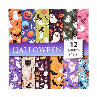 Halloween Witch Pumpkin Ghost Pattern Scrapbooking Paper Pads Set STIC-C010-33A-1