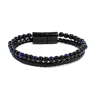 Natural Lava Rock Beaded Bracelets PW24070698981-1