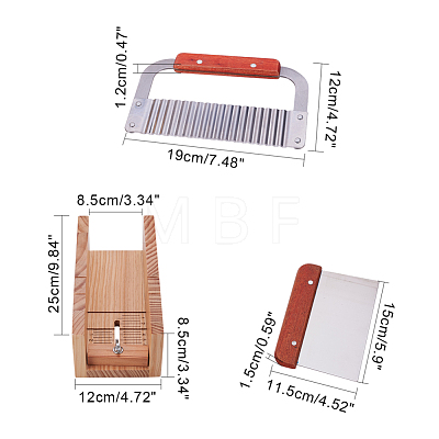 Wood Loaf Soap Cutter Tool Sets DIY-WH0109-01-1