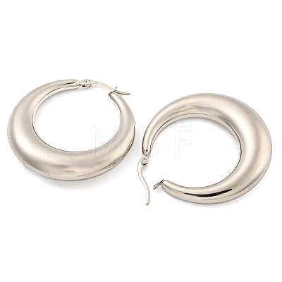 Tarnish Resistant 202 Stainless Steel Hoop Earrings EJEW-H003-41P-1