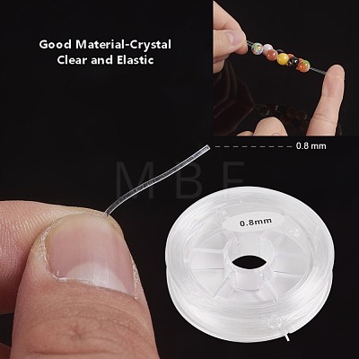 Round Japanese Elastic Crystal String EW-G008-01-0.8mm-1