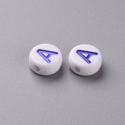 Opaque White Acrylic Beads SACR-T338-12A-1