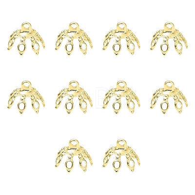 20Pcs Brass Bead Cap Pendant Bails KK-YW0003-45G-1
