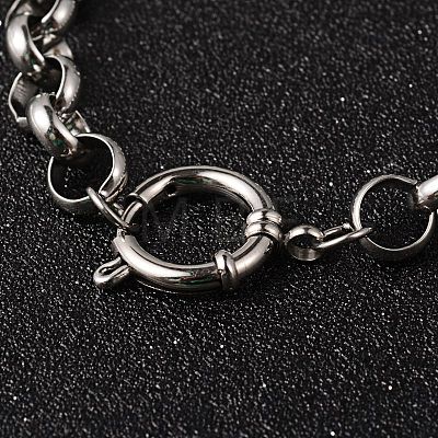304 Stainless Steel Rolo Chain Bracelets BJEW-H477-04-1