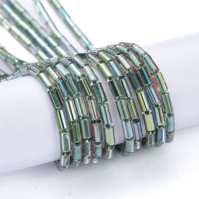 Electroplate Glass Beads Strands EGLA-K014-B-FR01-1