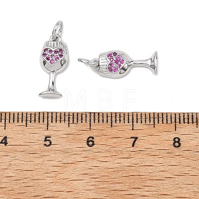 SHEGRACE Brass Micro Pave Cubic Zirconia Pendants XGRQ2C949-406P-1