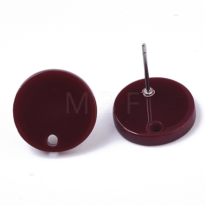 Cellulose Acetate(Resin) Stud Earring Findings KY-R022-018-1