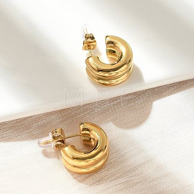 304 Stainless Steel Stud Earrings EJEW-U051-02G-1