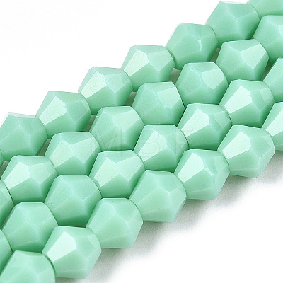 Opaque Solid Color Imitation Jade Glass Beads Strands X-EGLA-A039-P6mm-D20-1
