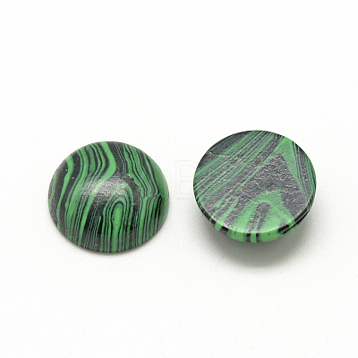 Synthetic Malachite Cabochons G-R416-12mm-38-1