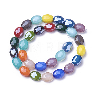 Opaque Solid Color Glass Beads Strands GLAA-J100-1