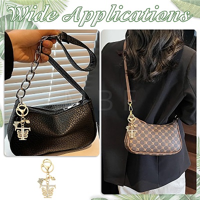 Alloy Rhinestone & Iron Keychain KEYC-YW00279-01-1