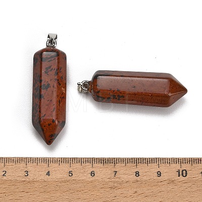 Natural Mahogany Obsidian Pendants GG-CBAA0EE-02P-14-1