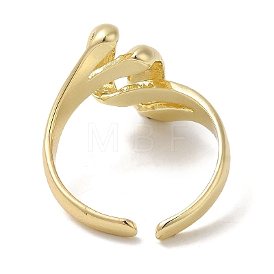 Brass Open Cuff Rings RJEW-Q778-49G-1