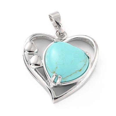 Synthetic Turquoise Pendants G-C236-01H-P-RS-1
