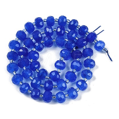 Natural Blue Agate(Dyed & Heated) Beads Strands G-H057-A14-02-1