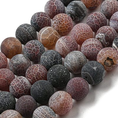 Natural Weathered Agate Beads Strands G-P538-A01-1