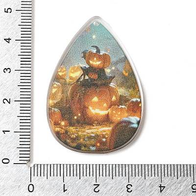 Halloween Theme Opaque Acrylic Pendants SACR-Z004-03E-1