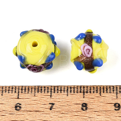 Handmade Gold Sand Lampwork Beads LAMP-N038-02D-1